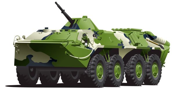 BTR (vehicle) PNG透明背景免抠图元素 素材中国编号:105052
