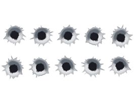 子弹孔PNG透明背景免抠图元素 16图