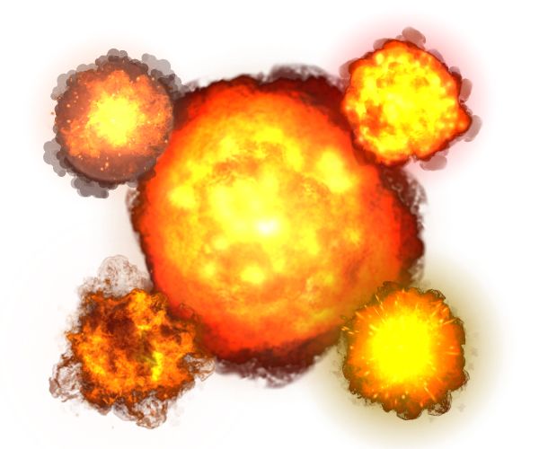 爆炸 PNG透明背景免抠图元素 16图库网编号:15361