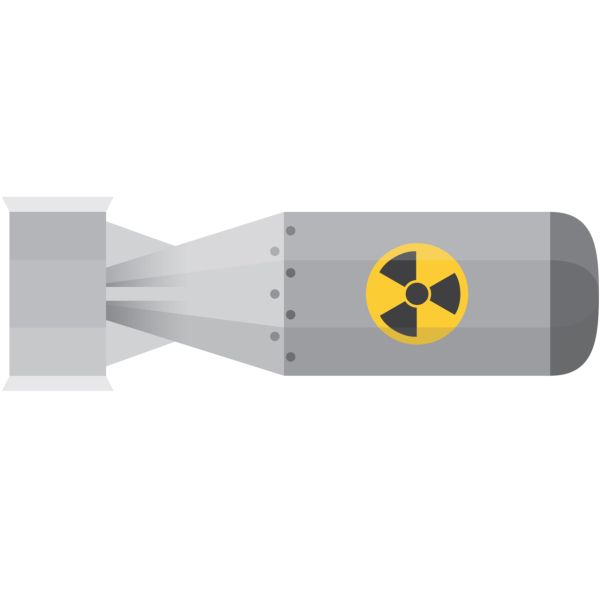 核弹PNG透明背景免抠图元素 16图库网编号:62902
